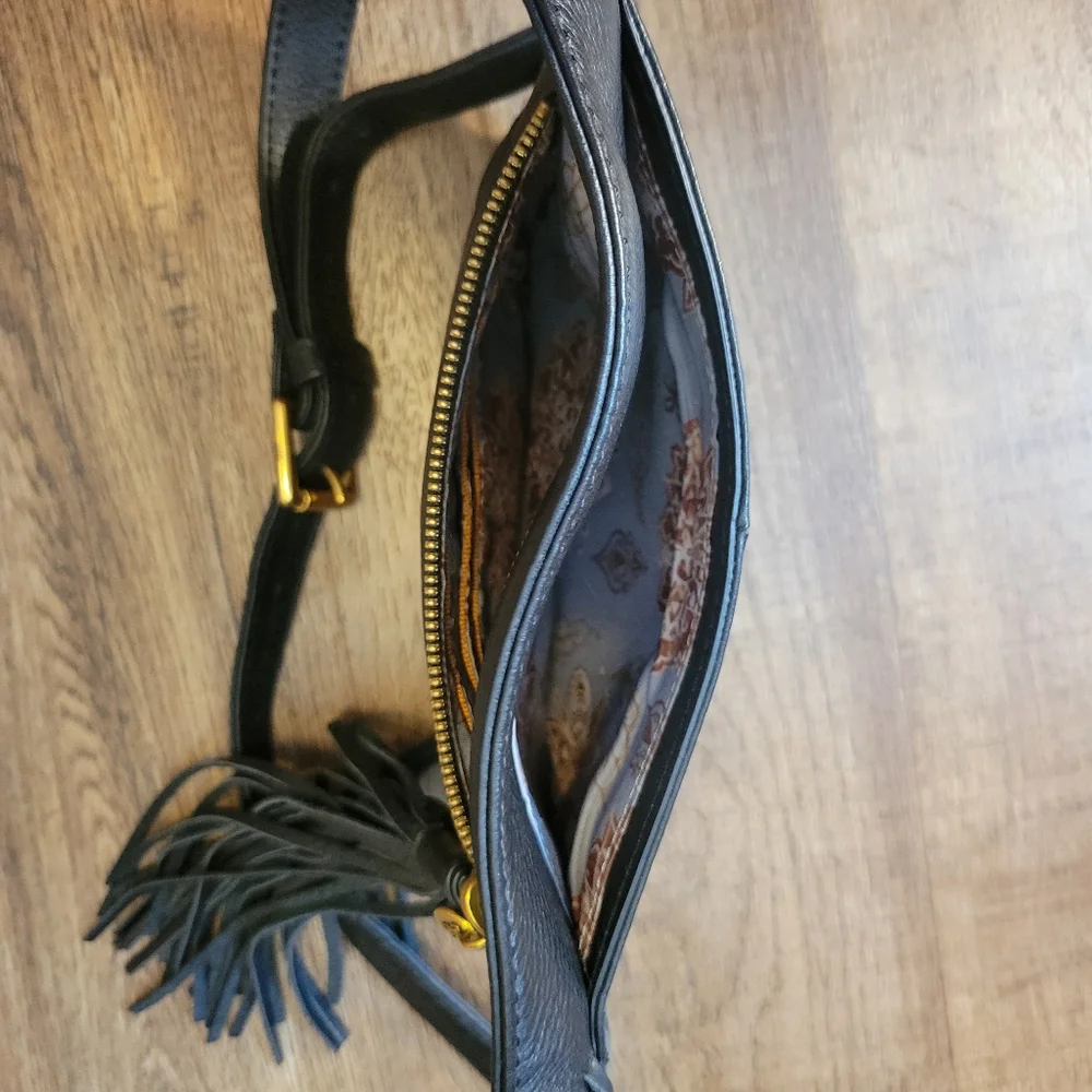 HOBO Black Leather Crossbody Bag